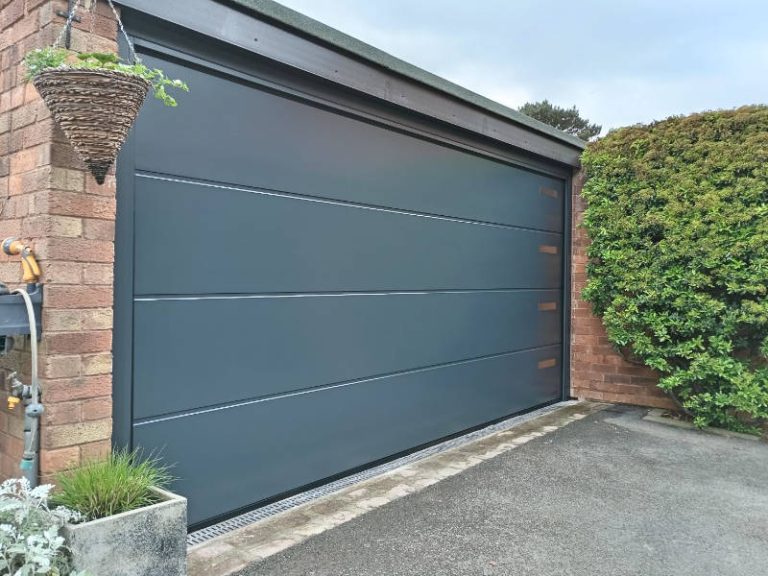 Anthracite Grey Sectional Garage Door Leeds Blueberry Automation