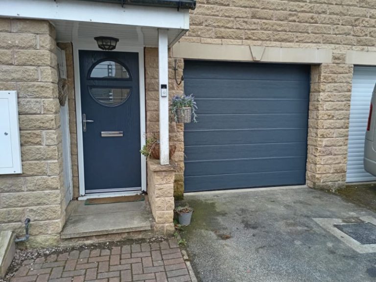 Wood Grain Grey Sectional Garage Door Leeds Blueberry Automation