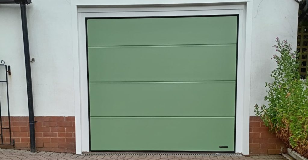 Modern Green Sectional Garage Door